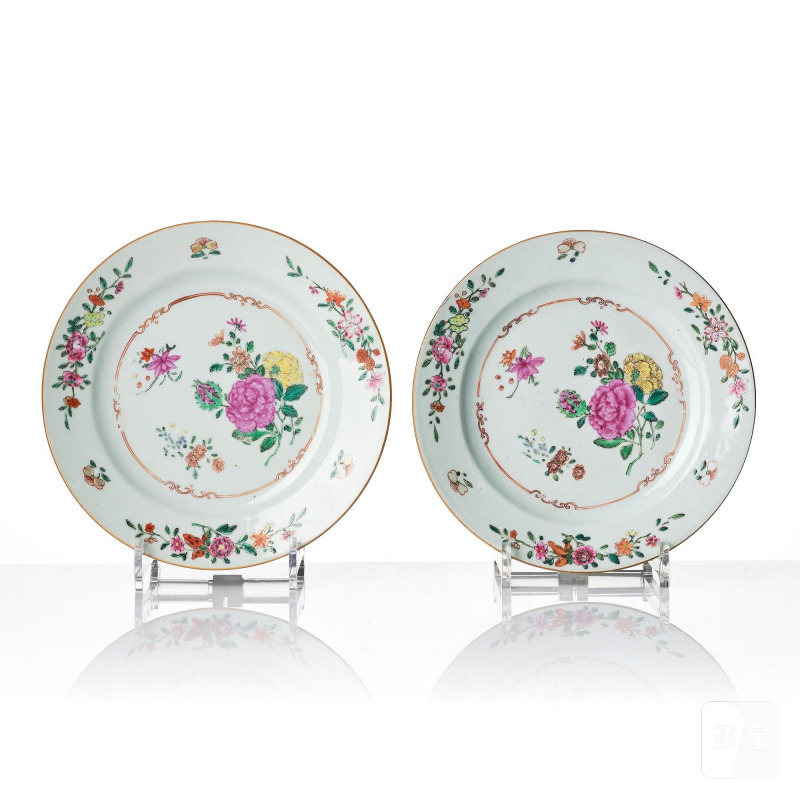 A set of 12 famille rose dishes, - 图10